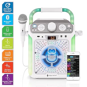 Amazon.com: Singing Machine SML682BTW Groove Cube Karaoke
